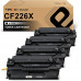 CF226X HP 26X Black Toner Cartridge Replacement 4 Packs